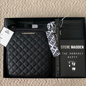 STEVE MADDEN BGLAMM QUILT CROSSBODY BAG WALLET